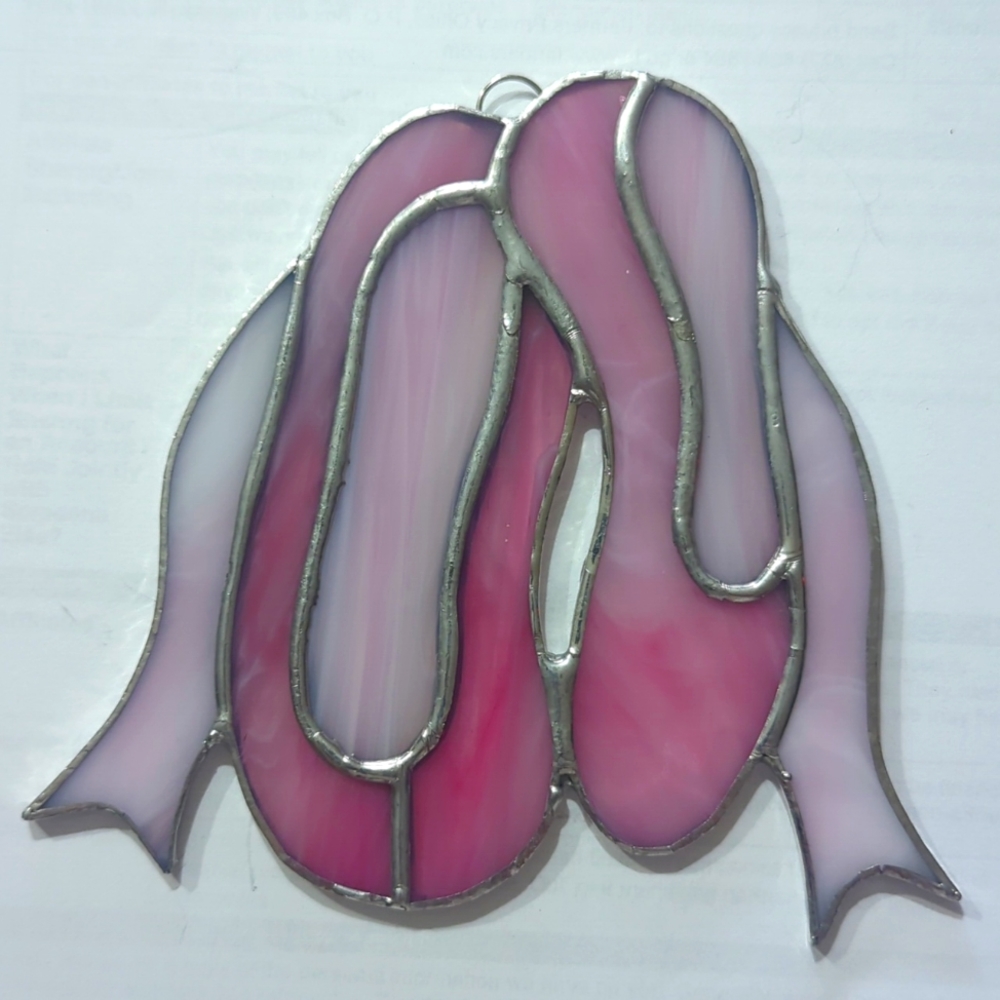 Stained Glass Balllarina Slippers Sun Catcher